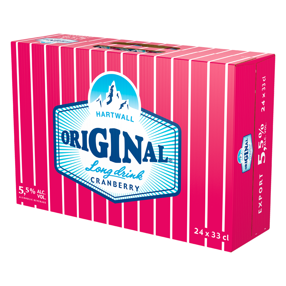 24x HARTWALL Original Gin Long Drink Cranberry 5.5% - 0.33l