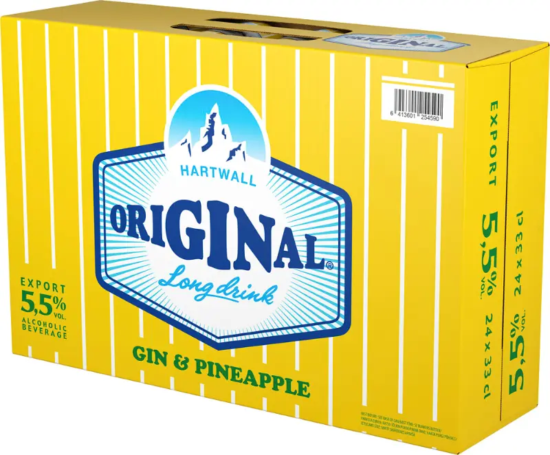 24x HARTWALL Original Gin Long Drink Pineapple 5.5% - 0.33l