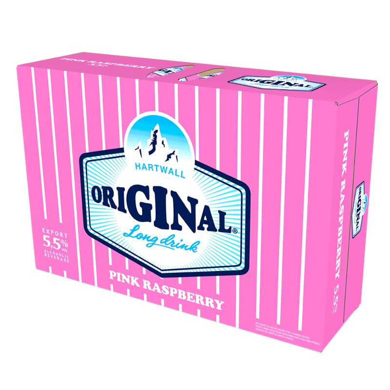 Hartwall Original Gin Long Drink Raspberry 5.5% 24 × 0.33 L