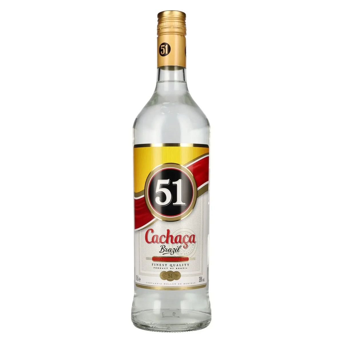 Cachaça 51 Brazil Sugar Cane Spirit 38% Vol. 1 L
