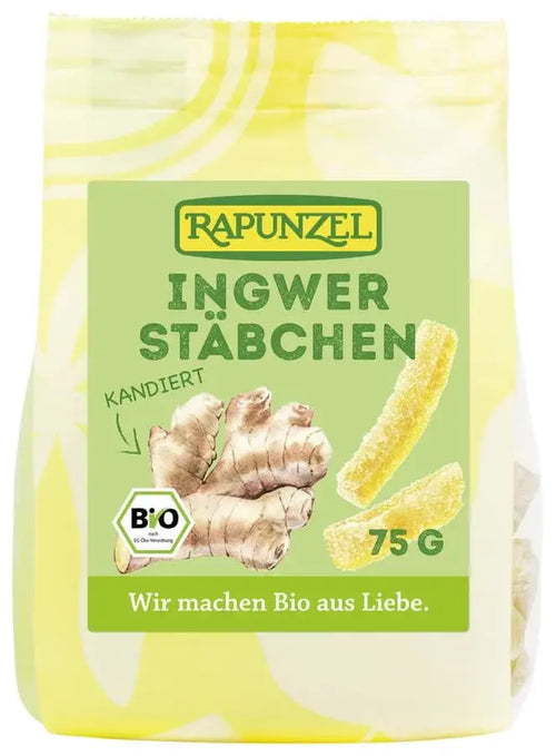 Candied Ginger Sticks 75 g | DRINKERO