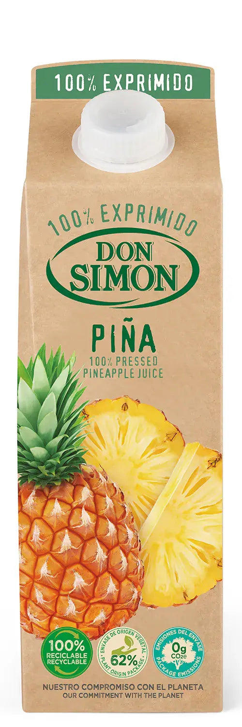 Don Simon Pineapple Juice 1 L for Piña Coladas, Painkillers and tropical cocktails. A versatile fruity mixer for shaking and blending.