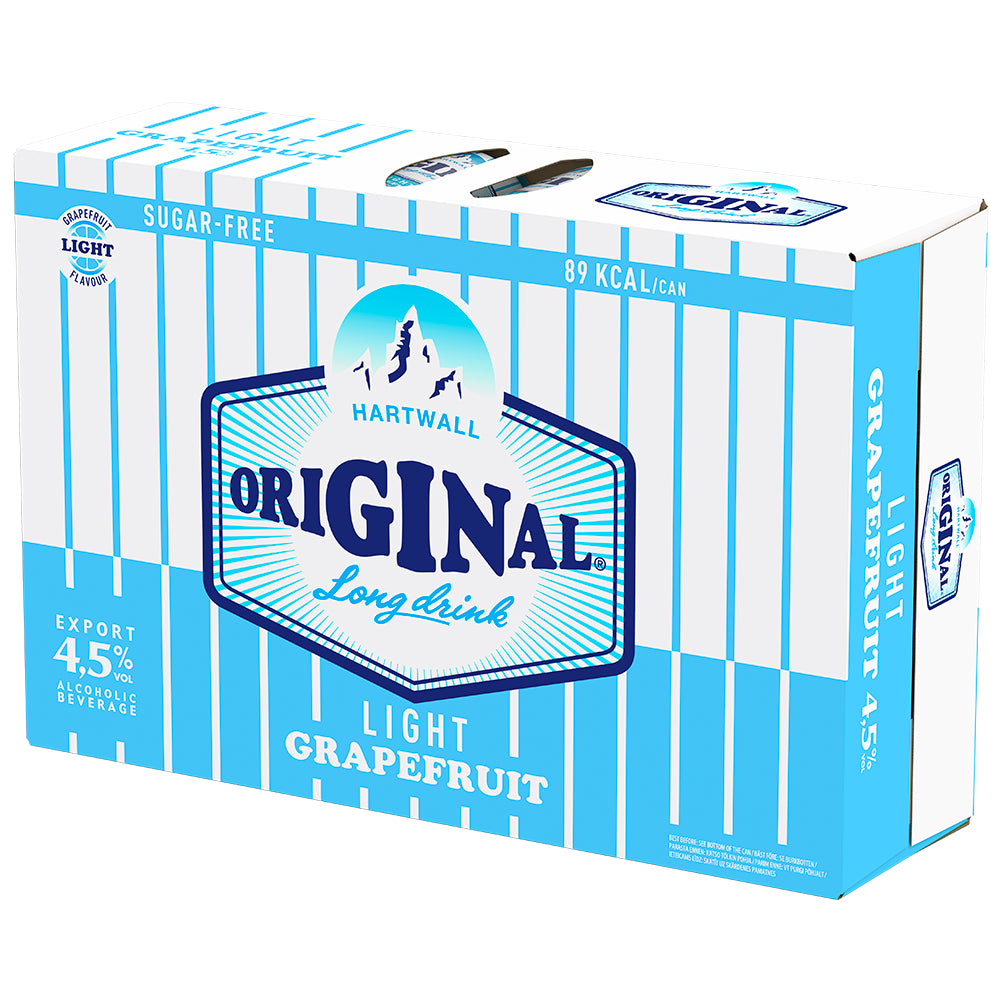 Hartwall Original Gin Long Drink Light Grapefruit 4.5% 24 × 0.33 L