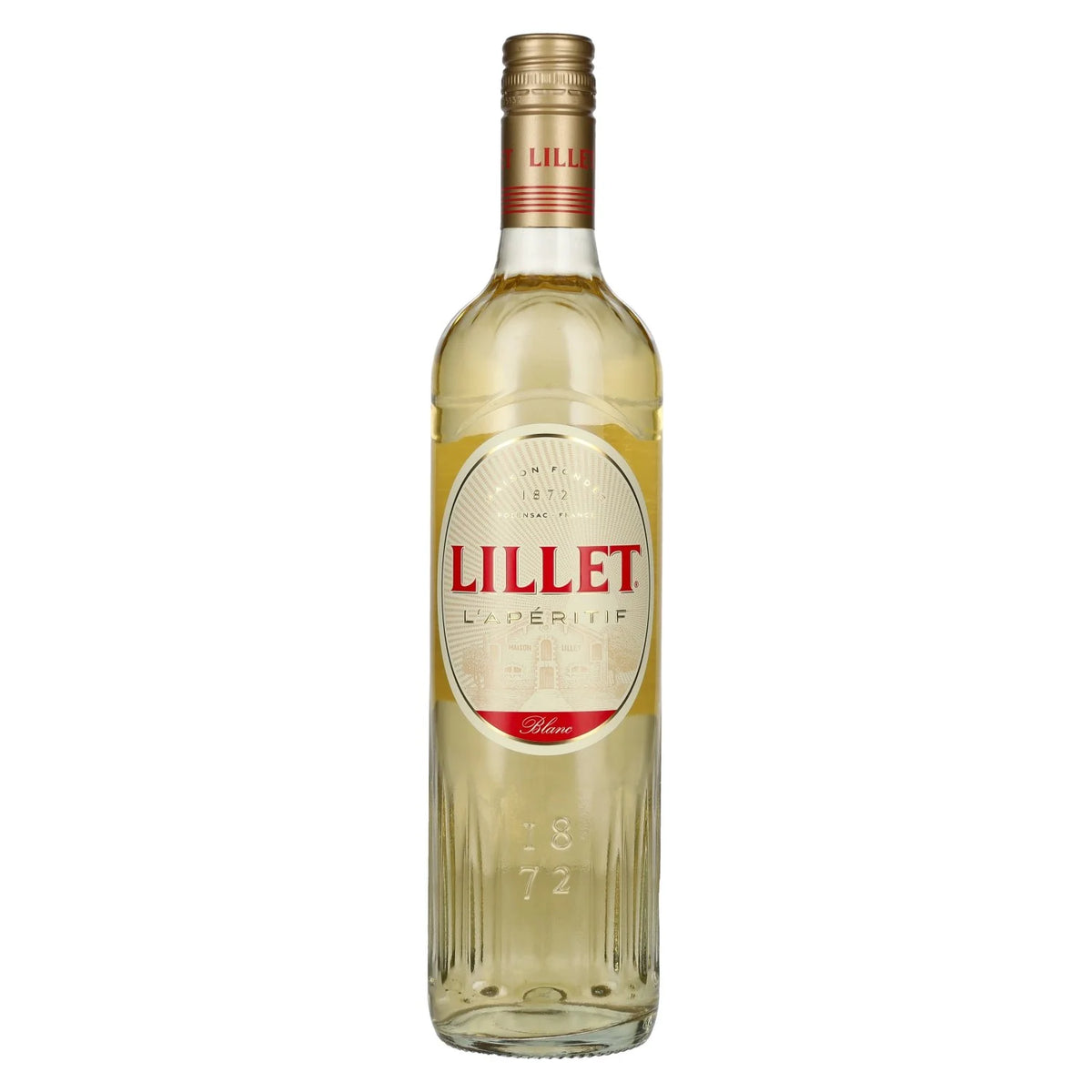 Lillet bottle on a white background