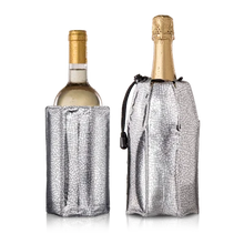 The Vacu Vin Active Coolers Wine &amp; Champagne Silver set
