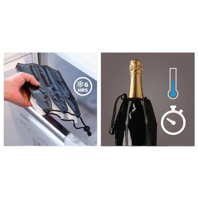 Охлаждающий чехол для Champagne Vacu Vin Black | DRINKERO