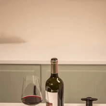 El conservador de vino Vacu Vin Original negro con 2 tapones
