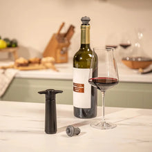 Die Vacu Vin Weinstopfen Grau im 2er-Set