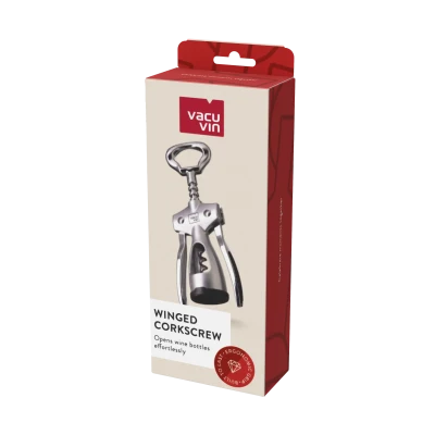 Vacu Vin Winged Corkscrew Silver | DRINKERO