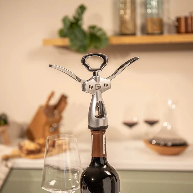 Vacu Vin Winged Corkscrew Silver | DRINKERO