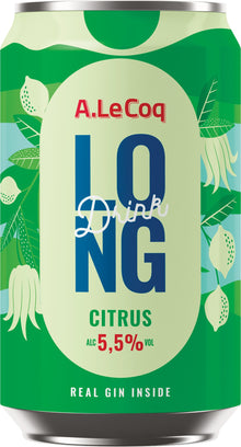 24x A. LE COQ Gin Long Drink Citrus 5.5% - 0.33l