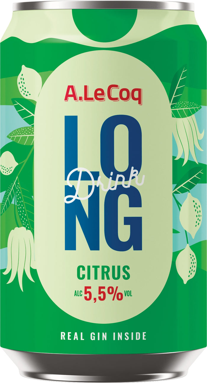 24x A. LE COQ Gin Long Drink Citrus 5.5% - 0.33l
