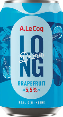24x A. LE COQ Gin Long Drink Grapefruit 5.5% - 0.33l