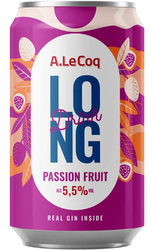24x A. LE COQ Gin Long Drink Passion Fruit 5.5% - 0.33l