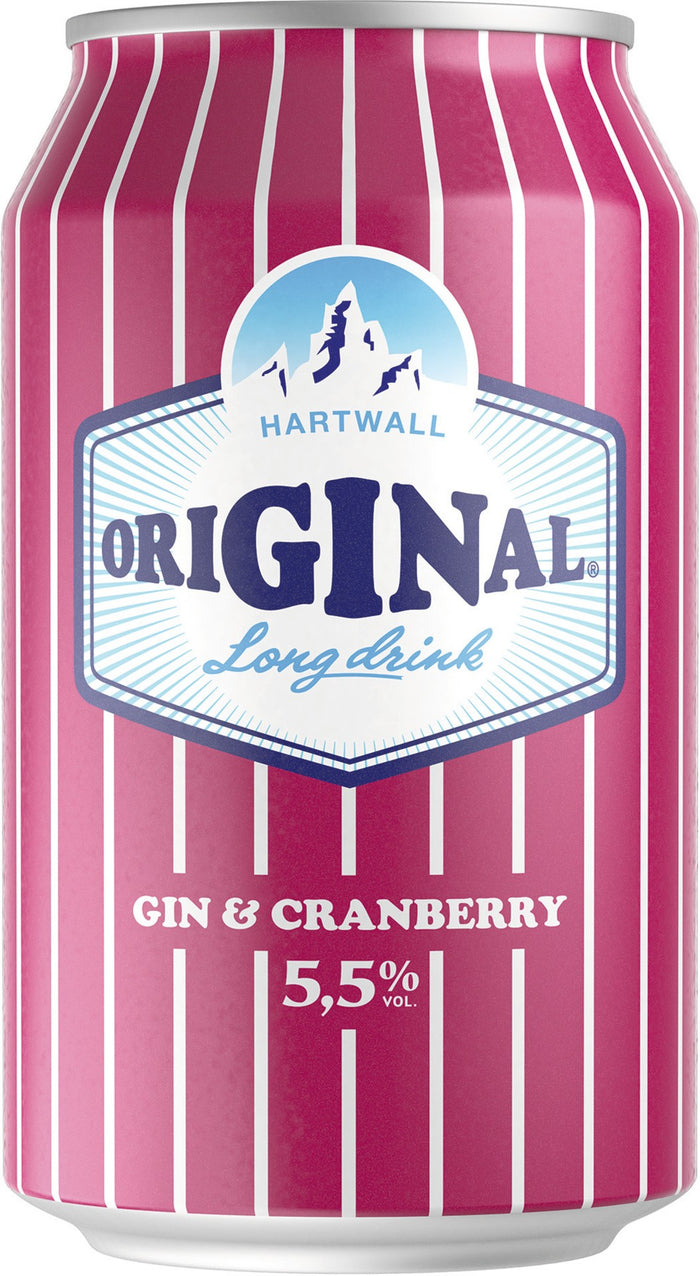 24x HARTWALL Original Gin Long Drink Cranberry 5.5% - 0.33l