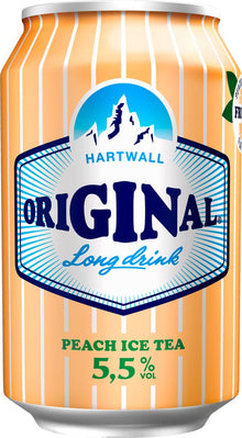 24x HARTWALL Original Gin Long Drink Peach Ice Tea 5.5% - 0.33l