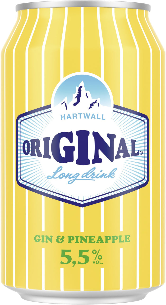 24x HARTWALL Original Gin Long Drink Pineapple 5.5% - 0.33l