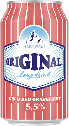 24x HARTWALL Original Gin Long Drink Red Grapefruit 5.5% - 0.33l