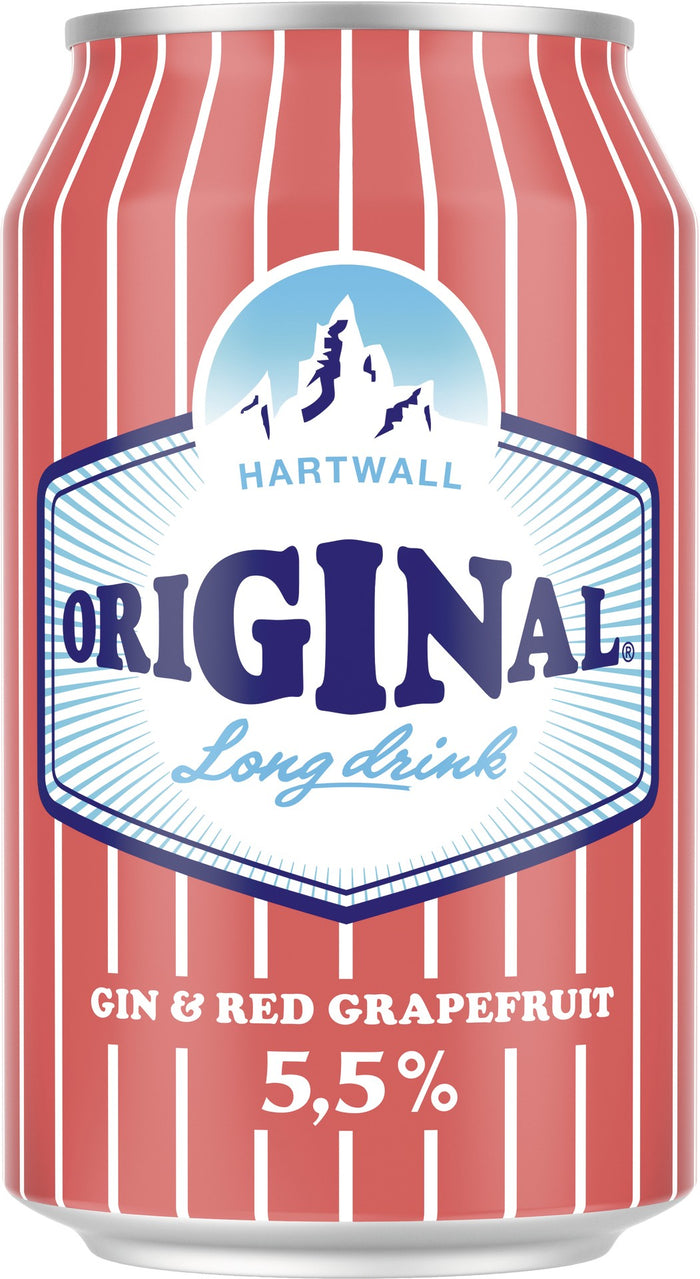 24x HARTWALL Original Gin Long Drink Red Grapefruit 5.5% - 0.33l