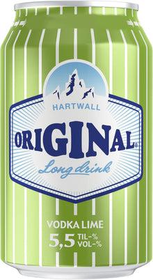 24x HARTWALL Original Long Drink Vodka Lime 5.5% - 0.33l