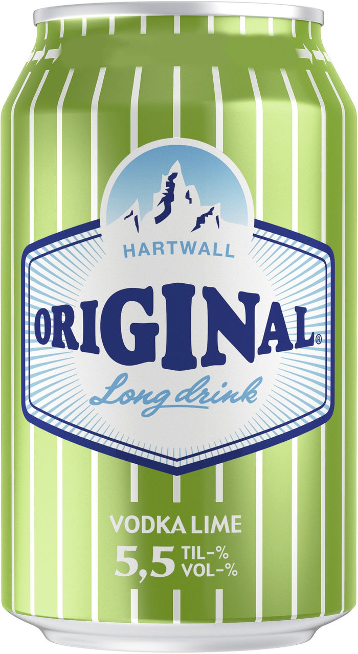 24x HARTWALL Original Long Drink Vodka Lime 5.5% - 0.33l