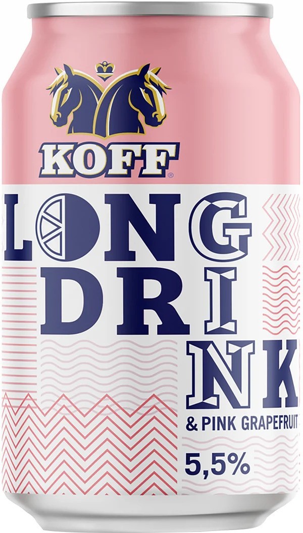 24x KOFF Pink Grapefruit Long Drink 5.5% - 0.33l