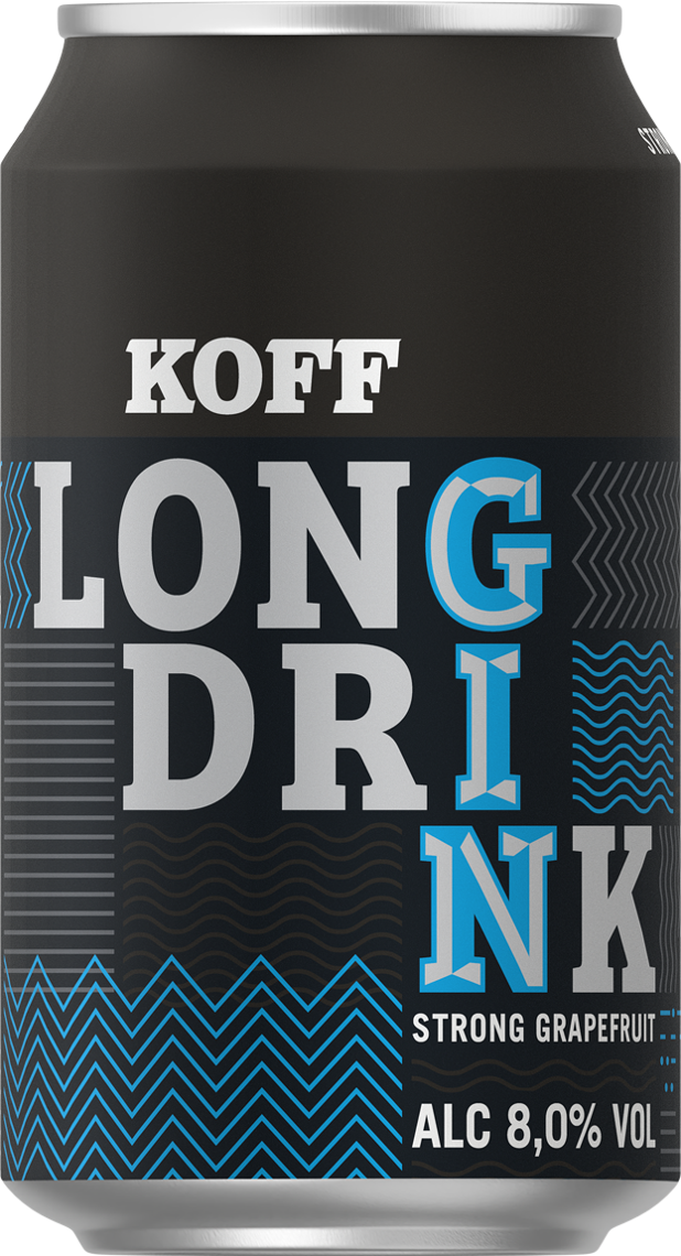 24x KOFF Strong Grapefruit Long Drink 8%  0.33l