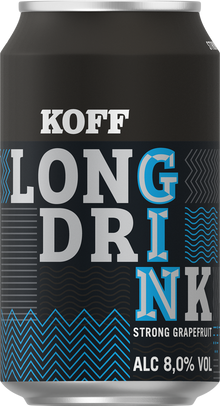 24x KOFF Strong Grapefruit Long Drink 8%  0.33l