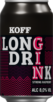24x KOFF Strong Raspberry Long Drink 8% - 0.33l