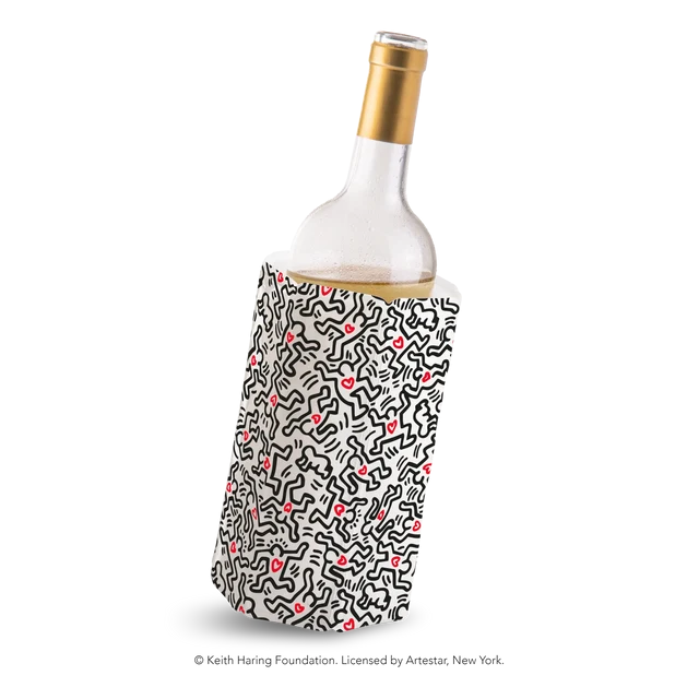 The Vacu Vin Wine Cooler Sleeve x Keith Haring | DRINKERO