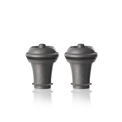 The Vacu Vin Wine Stoppers Grey Set of 2